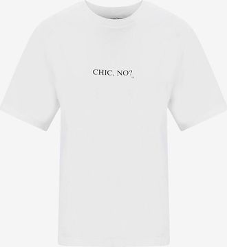 Victoria Beckham Kurzarm-T-Shirt mit Print Chic No