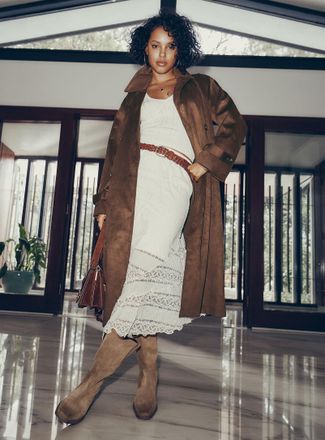 Icone Womens Asymmetrical lace skirt