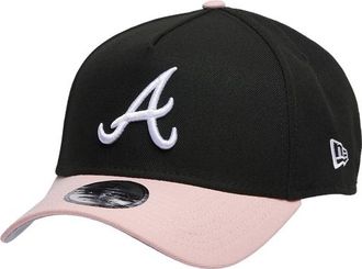 New Era Womens Atlanta Braves Braves 9Forty A-Frame Cap - Adult Black/Pink