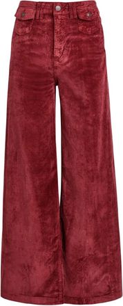 Free People Pantaloni Kellee a coste - Rosso