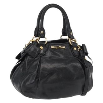 Miu Miu Pre-owned Handbags, female, Black, Size: ONE SIZE Pre-owned Hand Bag
