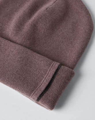 Brunello Cucinelli Womens Brown Wool Knit Hat Accessories & Slg