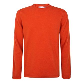 Comme Des Gar&ccedil;ons Round-neck Knitwear, male, Orange, M, Round Neck Jumper
