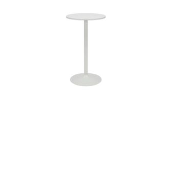 Netfurniture Metropolitan Poseur Matt White Table Round Wood White