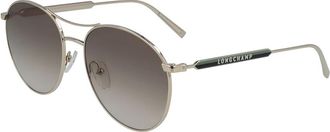 Longchamp Zonnebril - Dames - Zonnebrillen - Geel - 56 MM - Accessoires