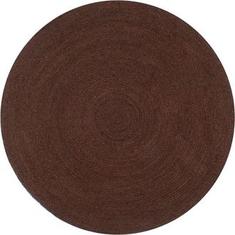 vidaXL Handmade Rug Jute Round 150 cm Brown Vidaxl
