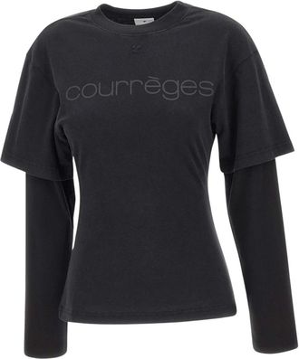 Courr&egrave;ges Mujer, Camisetas, Negro, Talla: XS