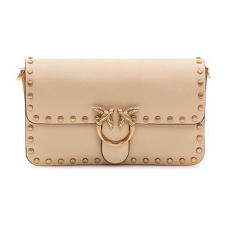 Pinko Pinko, Dames, Tassen, Beige, Maat: ONE Size Katoen