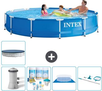 Intex Piscina Con Estructura Redonda - 366x76 Cm - 8-piezas S21176