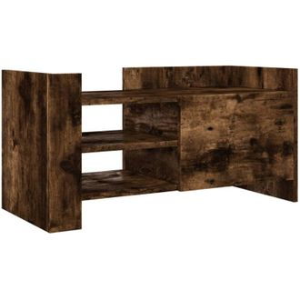 vidaXL Vidaxl - Mueble De Tv Madera De Ingenier&iacute;a Roble Ahumado 80x35x40 Cm