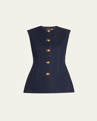Veronica Beard Jessup Denim Vest