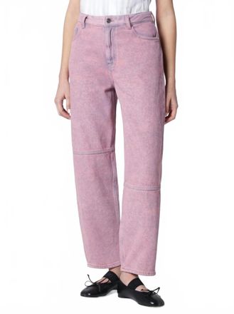 Ganni Stary Mid-Rise Ankle Jeans In Cameo Pink