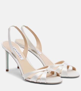 Aquazzura Tati 85 satin slingback sandals