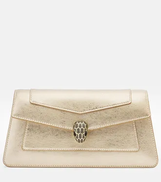 Bulgari Clutch Serpenti Forever de piel metalizada