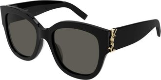 Saint Laurent SL M95/F Zonnebril - unisex - Zonnebrillen - Zwart - 56 MM - Nylon - Accessoires