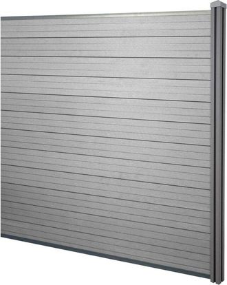 Hhg Biombo Wpc Sarthe, Valla Cortaviento, Poste Wpc, Elemento De Prolongaci&oacute;n, 1.88m Gris