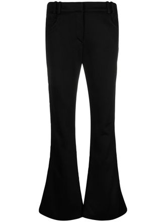 Balmain tailored flared trousers - women - Cotton/Polyamide/Spandex/Elastane/Viscose/Viscose - 40 - Black