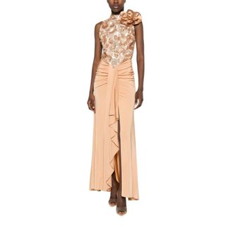 BABYLON Dames, Jurken, Beige, Maat: XL Leer