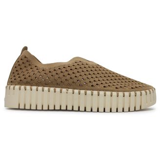 Ilse Jacobsen Tulip 3373 Textile Womens Slip On Shoes - Latte - Size:UK 6