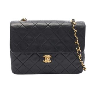 Chanel Pre-owned Mini Matelasse 20 Lambskin Schoudertas - Dames - Pre-owned - Zwart - Maat: ONE Size Leer