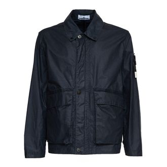 Stone Island Waxed Pigment Cotton Multi-Pocket Jacket