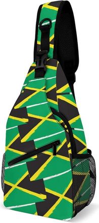 Generic Amaican Flag Or Banner Mens Shoulder Bags Sling Crossbody Backpack Travel Hiking Chest Bag with Small Side 38x20cm