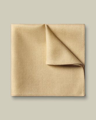 CHARLES TYRWHITT Wool Pocket Square - Cream Size OSFA by Charles Tyrwhitt