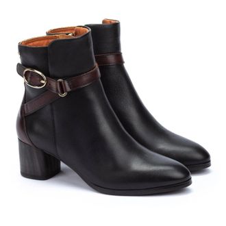 Pikolinos Womens Pikolinos Calafat W1Z-8977C1 Boots Black Leather Booties ZOGG382