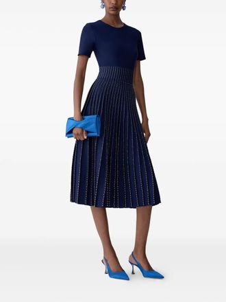 Carolina Herrera bead-embroidered dress - Blue