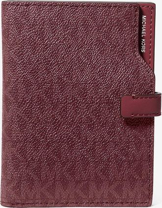 Michael Kors Jet Set Signature Logo Passport Wallet
