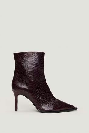 Schutz Womens Mary High Heel Boots In Dark Plum