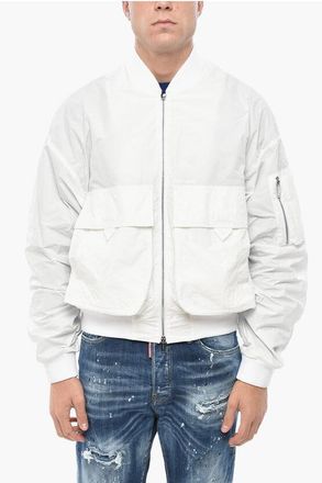 Dsquared2 Nylon Bomber Jacket with Utility Pockets size 48