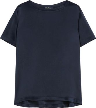 Max Mara Tops, Dames, Blauw, XS, Donkerblauwe Rebecca Stijlvolle Jurk