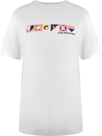 Love Moschino Dames/Dames Logo Colour Block T-shirt (Wit)
