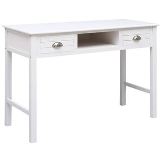 Berkfield Home Writing Desk White 110x45x76 cm Wood | Size: 110 x 45 x 76 cm