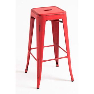 Regalos Miguel Taburetes Altos - Taburete Torix Vintage - Rojo Vintage