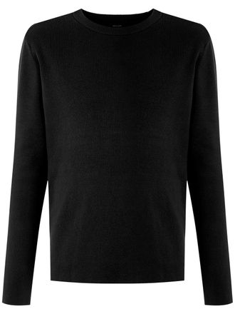 Osklen crew neck ribbed jumper - Black