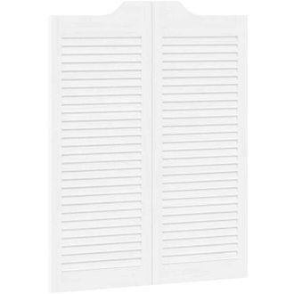 vidaXL Puertas Batientes Dise&ntilde;o De Lamas 1 Par Blanco 100x80 Cm Vidaxl