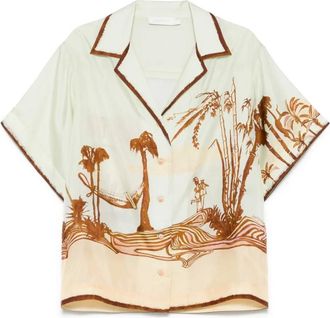 Zimmermann Camicia in seta - Verde
