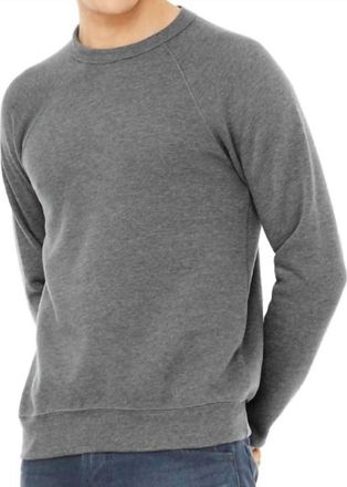 Bella + Canvas Mens Sweater Top In Deep Heather