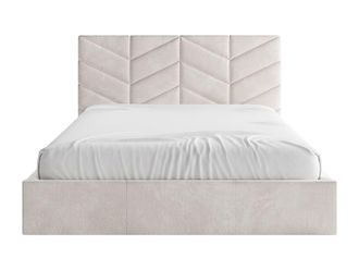 VENTE-UNIQUE.COM Cama con canap&eacute; abatible tela crema