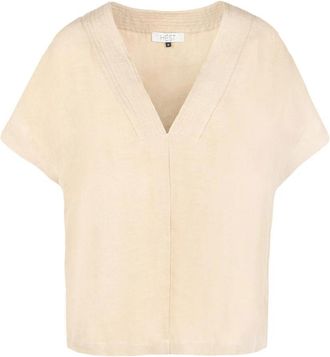 H&eacute;st Mie Blouse - Dames - Blouses - Beige - XL - Katoen - Overhemden