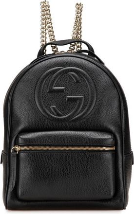 Gucci Black Leather Backpack (Pre-Owned)