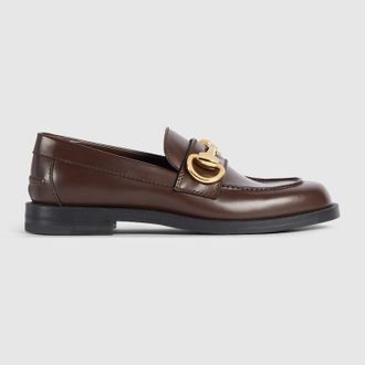 Gucci Womens Boulevard Loafer, Brown, Leather