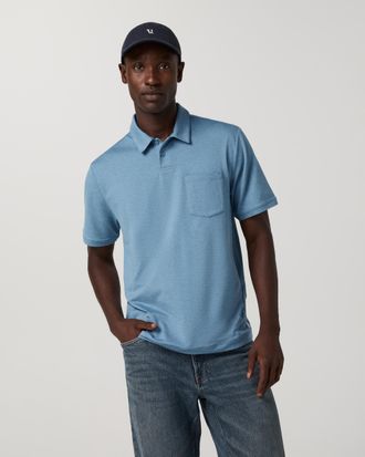 Vuori Clothing Short Sleeve Ponto Performance Polo | Salty Air Heather | Medium