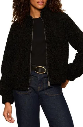 Sanctuary Cloud Nine Faux Fur Bomber Jacket in Black at Nordstrom, Size Xx-Large