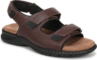 Dr. Scholls Gavin Hook-and-Loop Sandal - Wide Width Available in Briar Brown Leather at Nordstrom Rack, Size 11