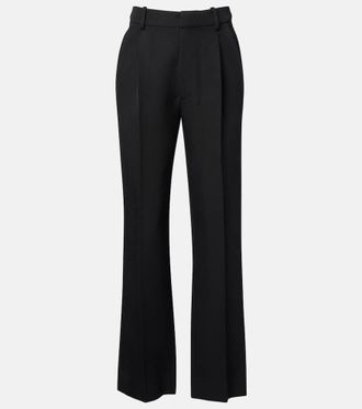 Victoria Beckham High-rise virgin wool straight pants