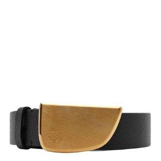 Burberry Leather Shield Belt, Size Medium