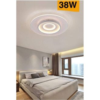 Trade Shop Trade Shop Traesio - Trade Shop - Plafoniera Led Moderna 38 Watt Finitura Bianca Luce Calda Fredda Naturale C40-b